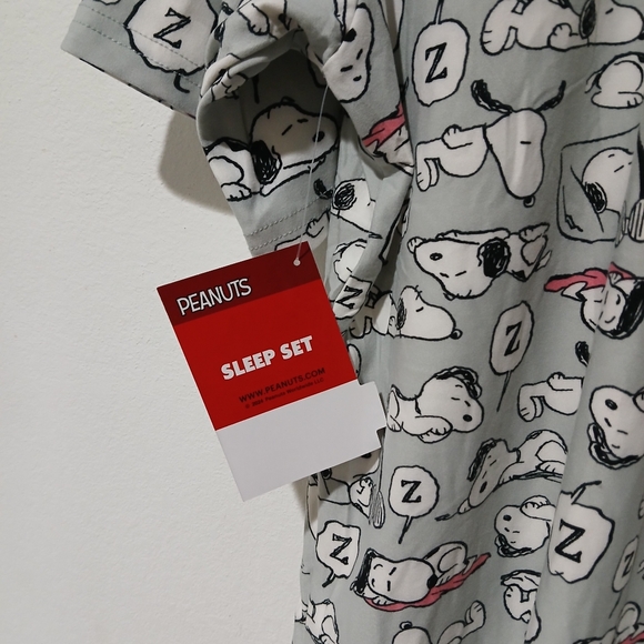 Peanuts Snoopy Women’s gray Pajama Set Size: L (NEW) - Picture 5 of 9